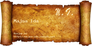 Majsa Ida névjegykártya